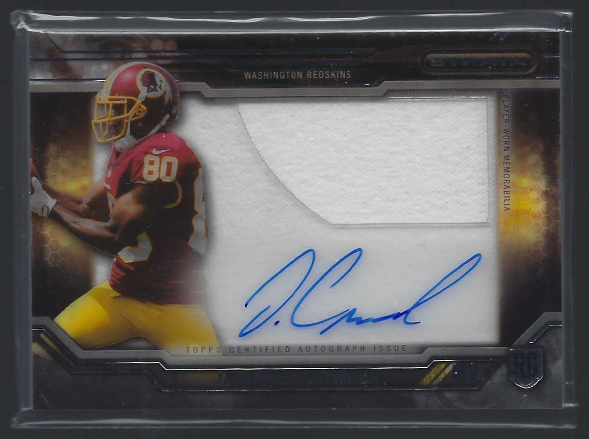2015 Topps Strata Clear Cut Rookie Relic Autographs Jamison Crowder #CCAPJC card front image