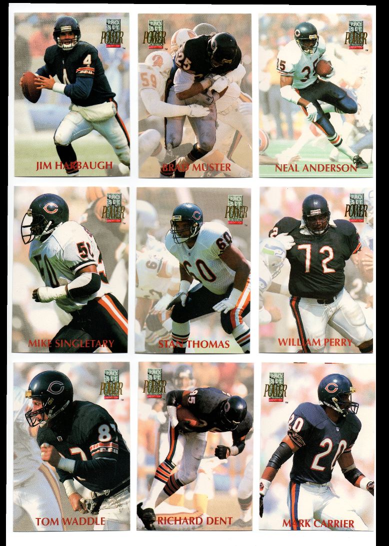 1992 Pro Set Power Team Set Bears Team Set card front image