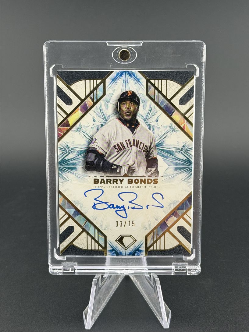 BARRY BONDS 2025 TOPPS DIAMOND ICONS AUTOGRAPH BASEBALL AUTO /15