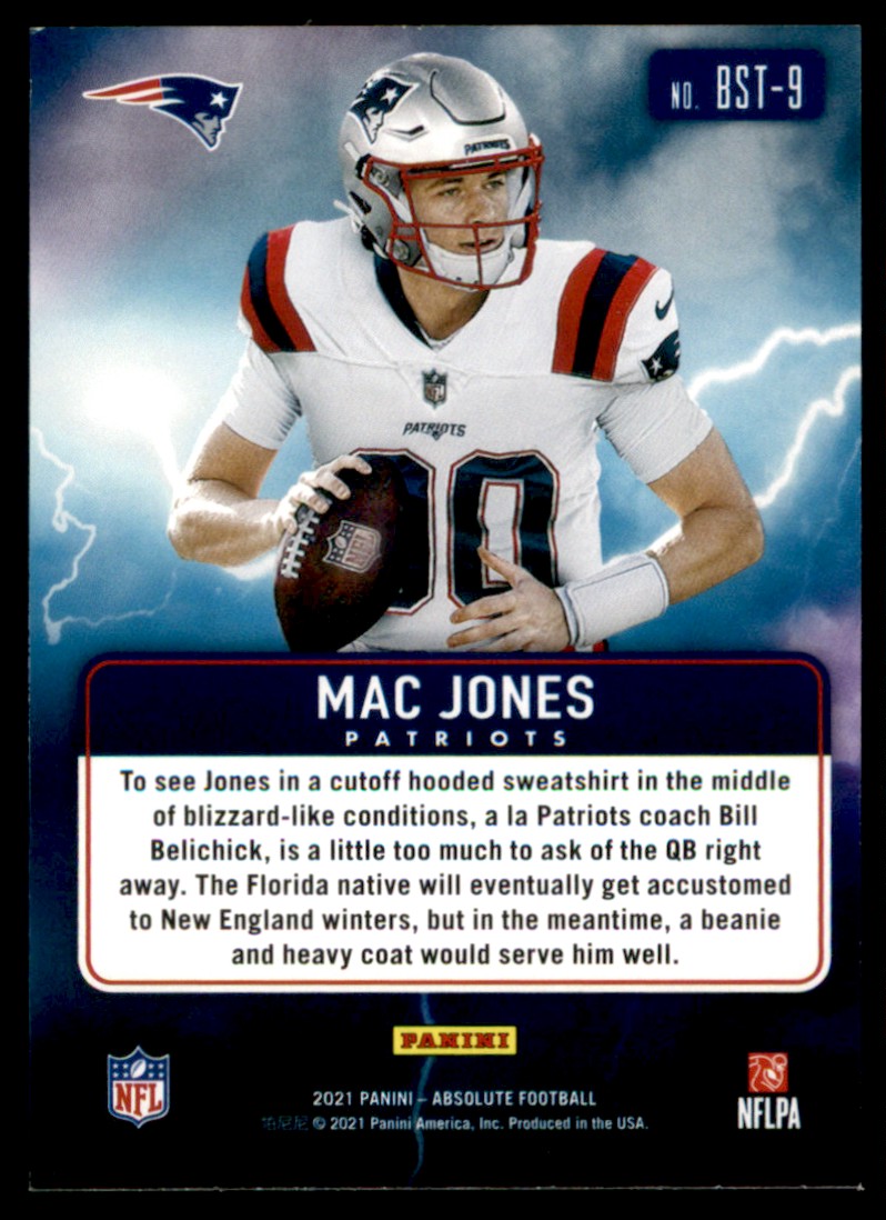 2021 Absolute By Storm Mac Jones #9 card back image