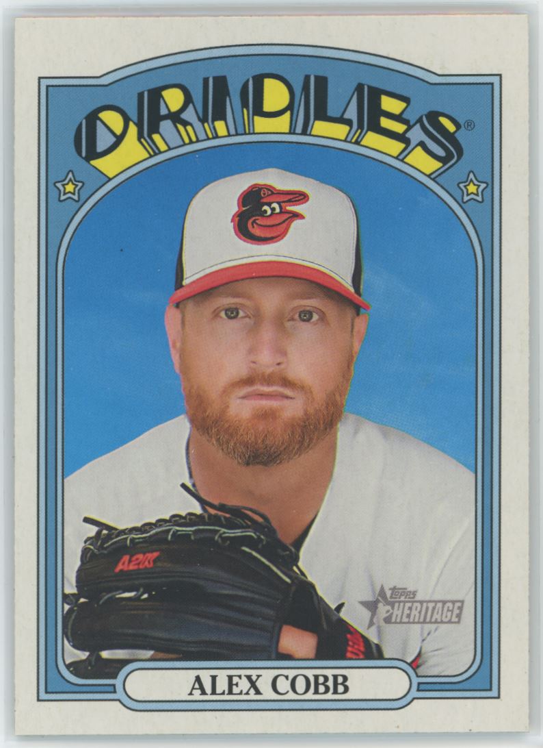 2021 Topps Heritage Alex Cobb #378 card front image