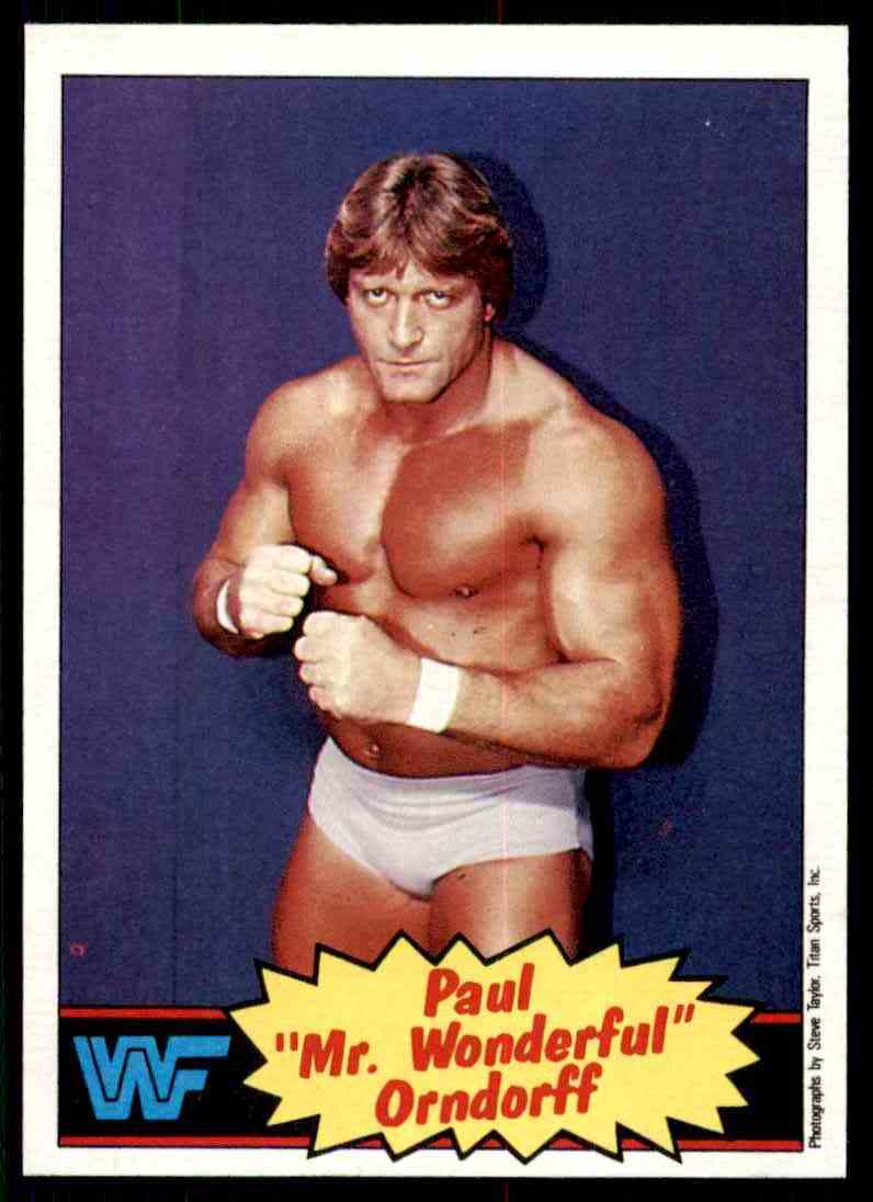 1985 Topps Wwf Wwe Wrestling Mr Wonderful Paul Orndorff 5 On Kronozio