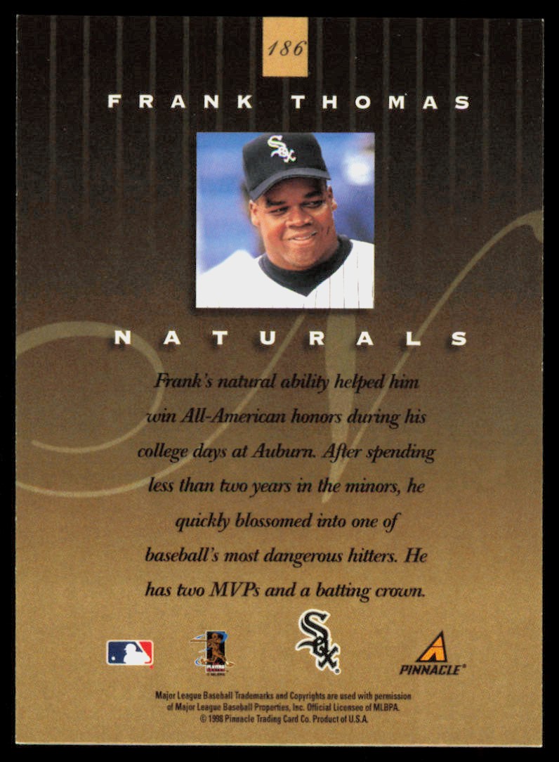 1998 Pinnacle Plus Naturals Frank Thomas #186 | eBay