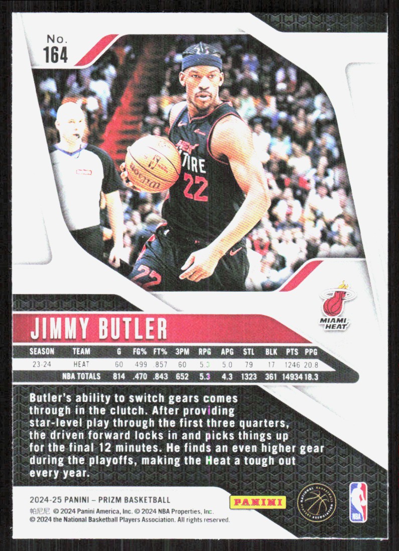 2024-25 Panini Prizm Jimmy Butler #164 on Kronozio