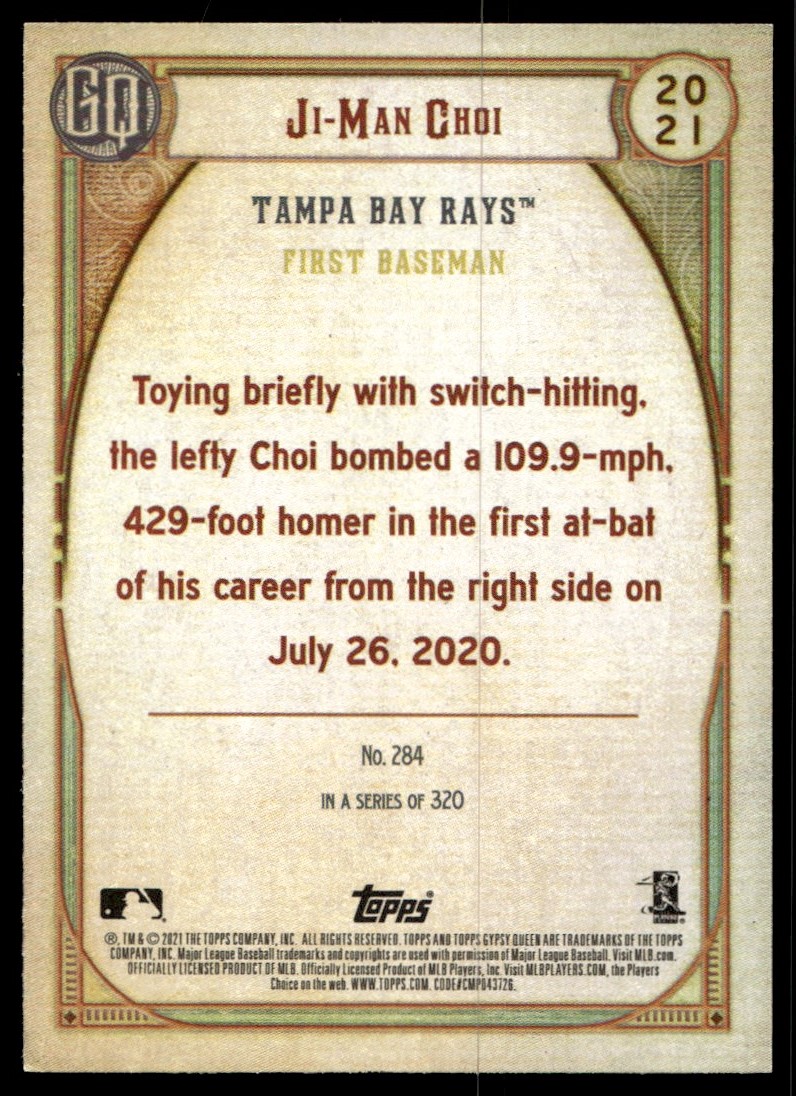 2021 Topps Gypsy Queen Ji-Man Choi G245 #284 | eBay