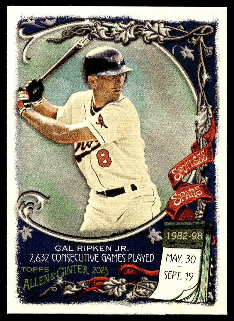 2023 Topps Allen & Ginter Spotless Spans Cal Ripken Jr. #SS-4