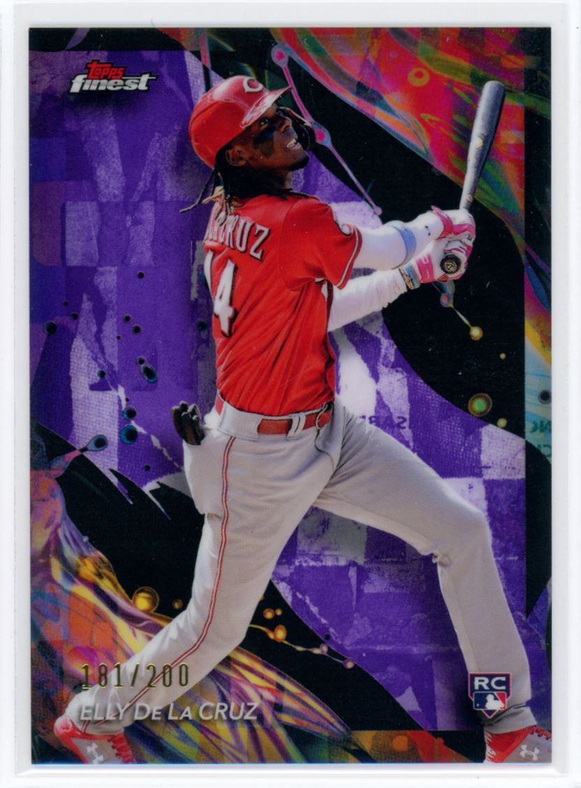 2024 Topps Finest Uncommon Purple Refractor Elly De La Cruz RC 181