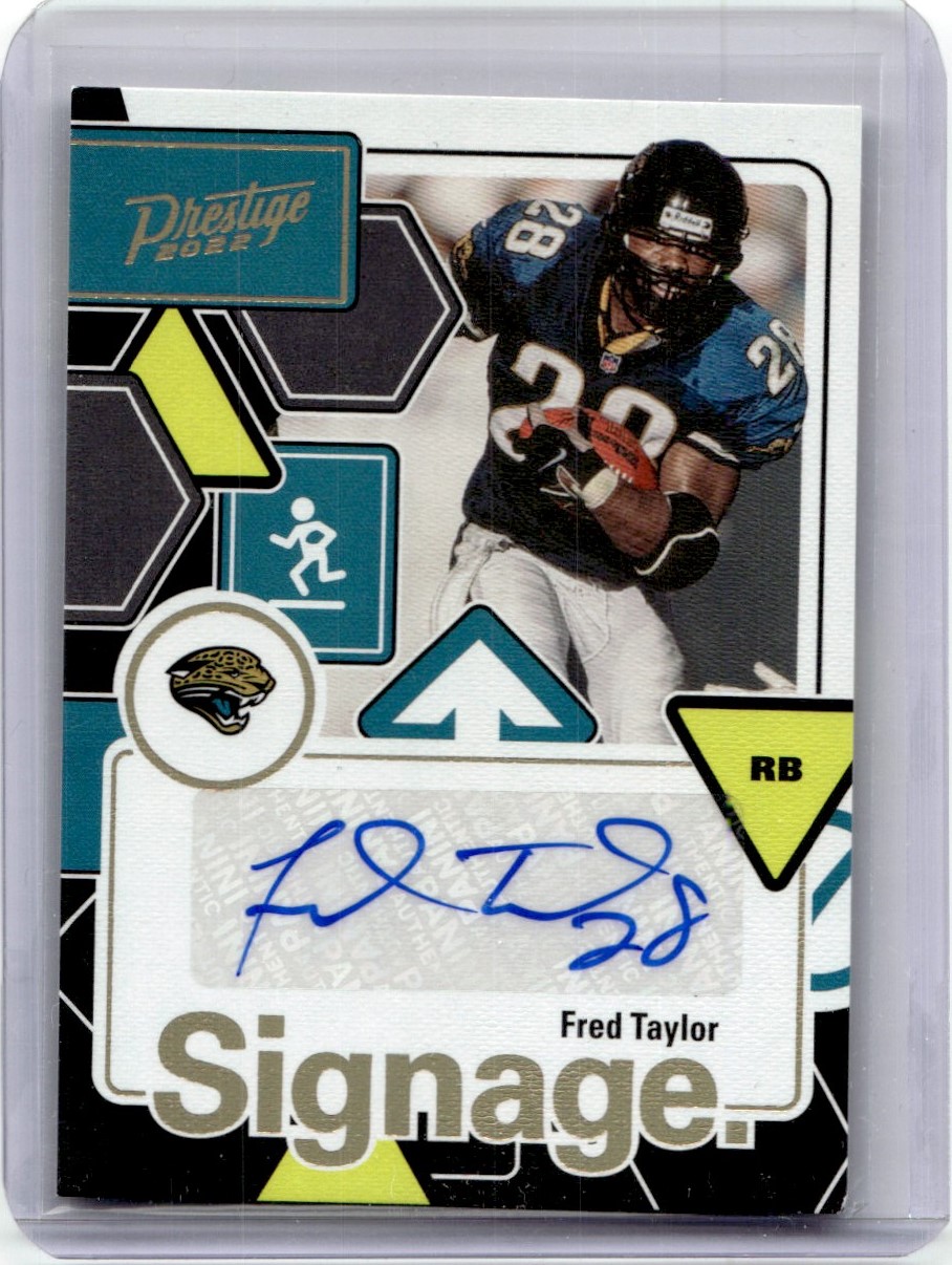 2022 PANINI SIGNAGE AUTOGRAPH FRED TAYLOR AUTO JACKSONVILLE