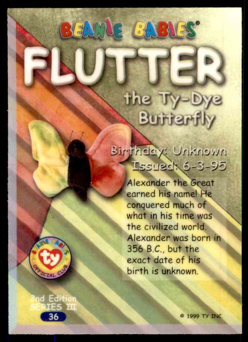 flutter the butterfly beanie baby