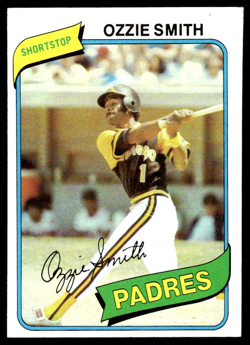 1980 Topps Baseball Card Ozzie Smith San Diego Padres #393