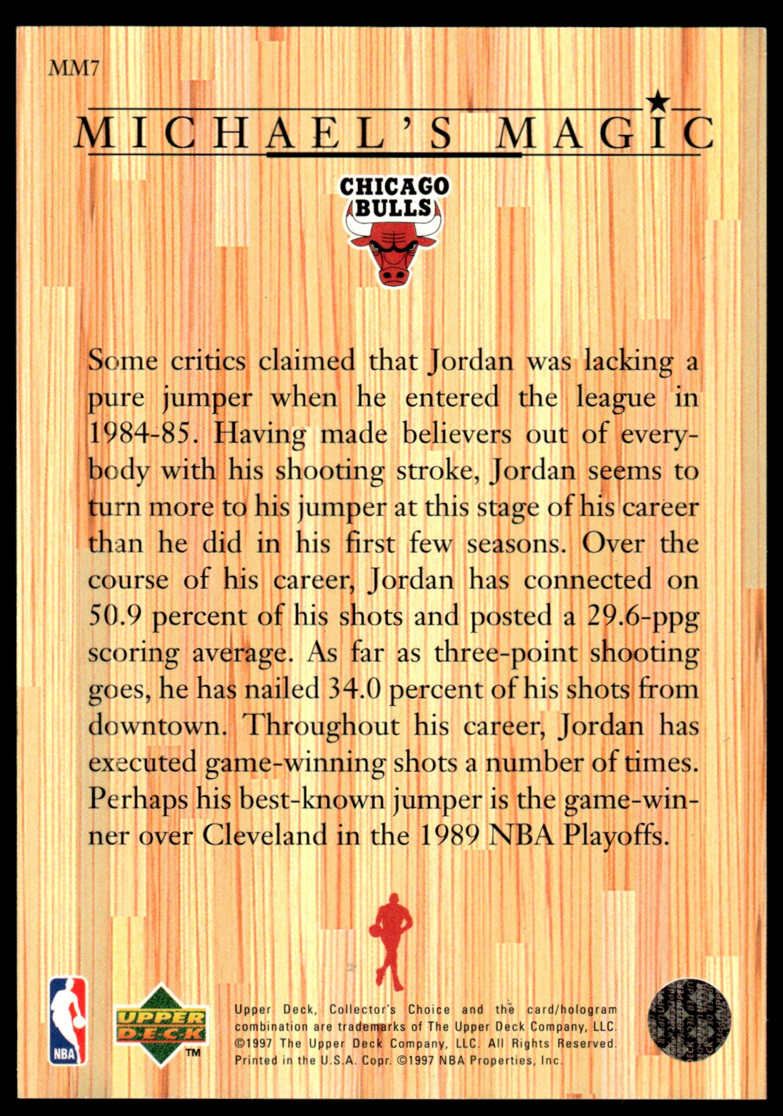 1997-98 Upper Dech Collectors Choice Michael's Magic