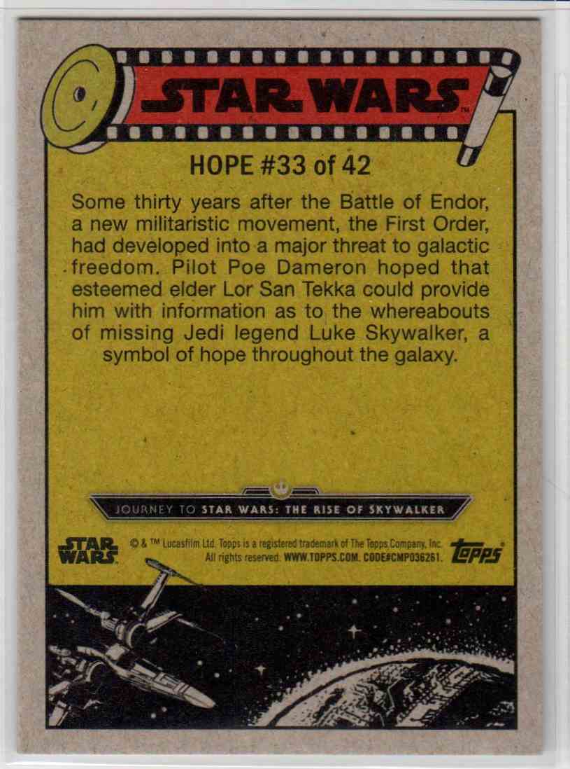 2019 Topps Star Wars Journey To Rise Of Skywalker Searching For Luke Skywalker #33 card back image