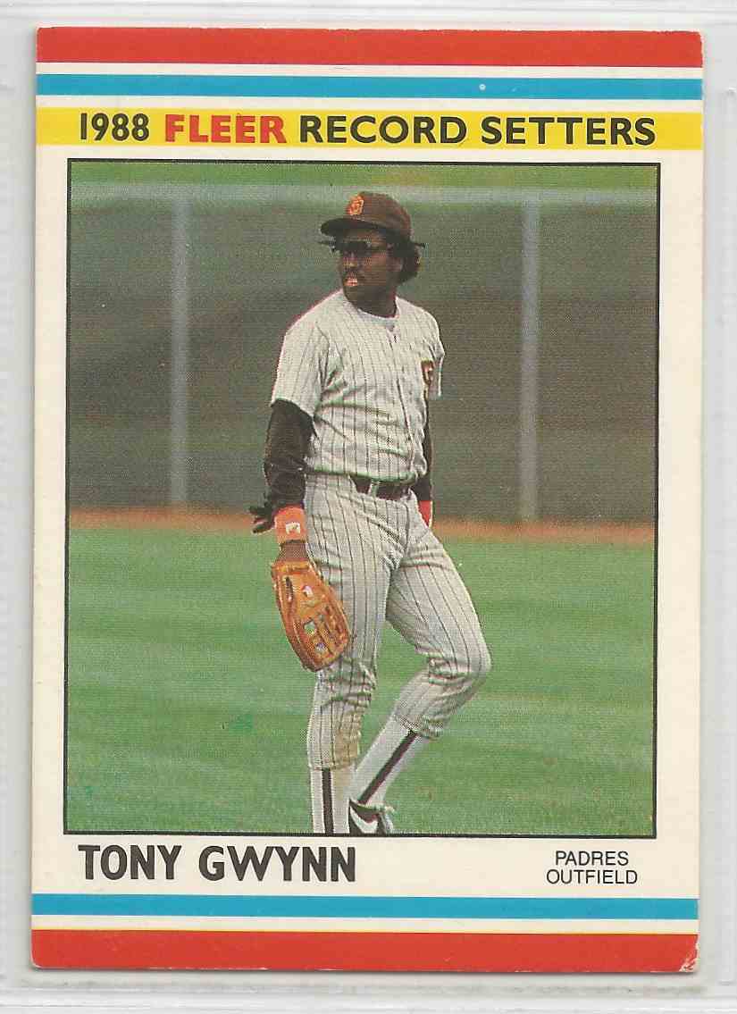 1988 Fleer Record Setters Tony Gwynn #17