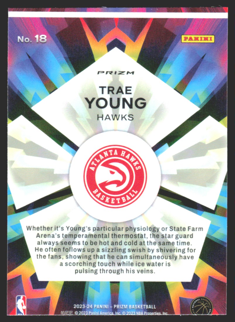 2023-24 Panini Prizm Kaleidoscopic Fast Break Trae Young #18