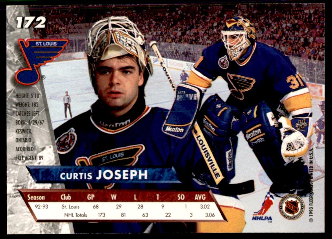 1993-94 Ultra Curtis Joseph St. Louis Blues #172 | eBay