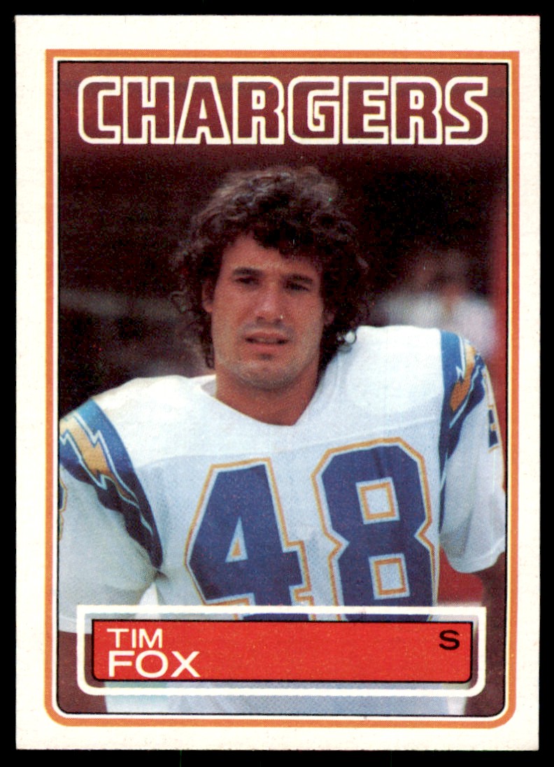 1983 TOPPS TIM FOX SAN DIEGO CHARGERS #375 | eBay