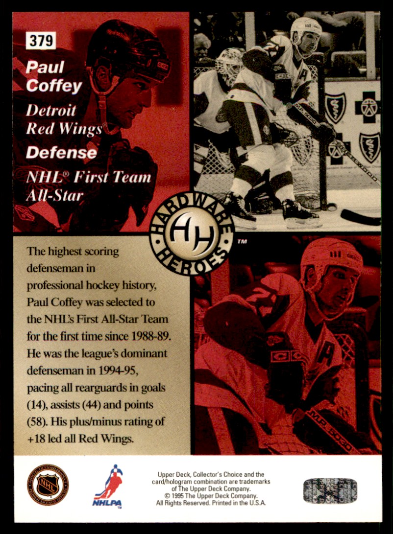 1995-96 Collector's Choice Paul Coffey #379 card back image