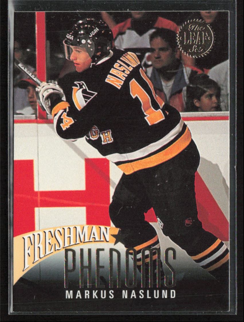 1993-94 Leaf Freshman Phenoms Insert #4 Markus Naslund Pittsburgh