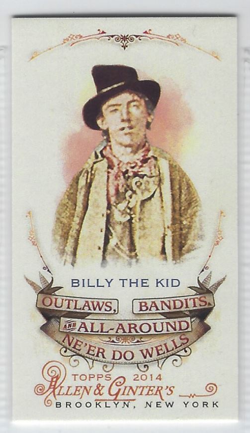 2014 Topps Allen & Ginter Mini Outlaws, Bandits All-Around Ne'er Do Wells Billy the Kid #OBA-03