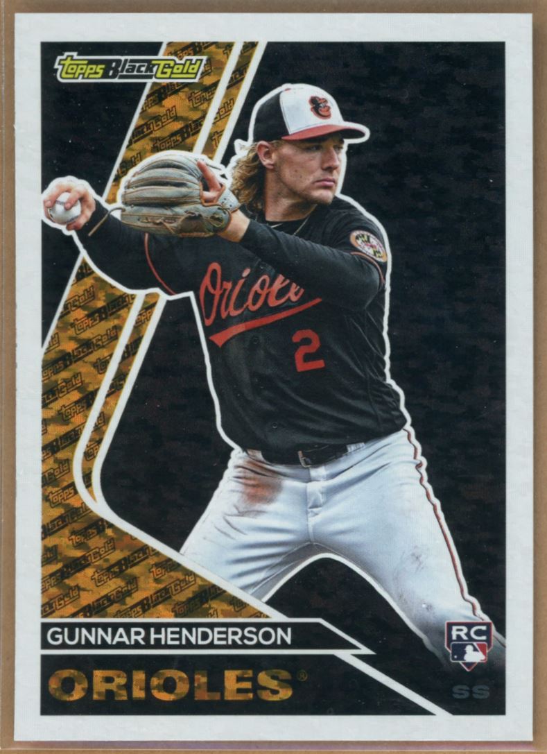 2023 Topps Update Black Gold Gunnar Henderson RC Baltimore Orioles