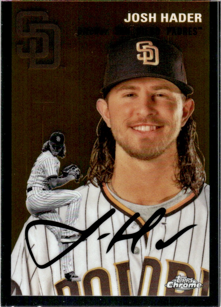 直筆サイン topps now CORBIN BURNES JOSH HADER 2023 Topps Chrome Platinum Anniversary Base Josh Hader #130 on