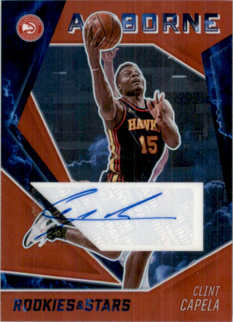 2020-21 Panini Chronicles Rookies and Stars Airborne Signatures Red Clint Capela #AIRCLC card front image