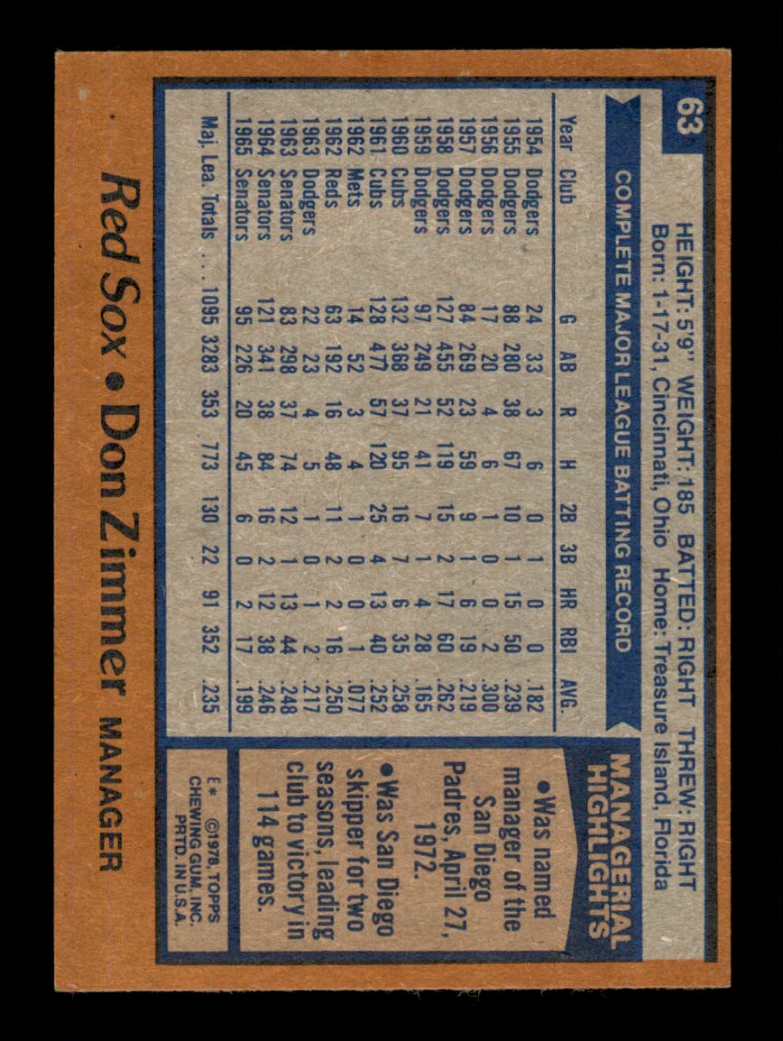 Topps Baseball #1-250 1978 - TÚ ELIGES - Completa tu conjunto - Imagen 126 de 499