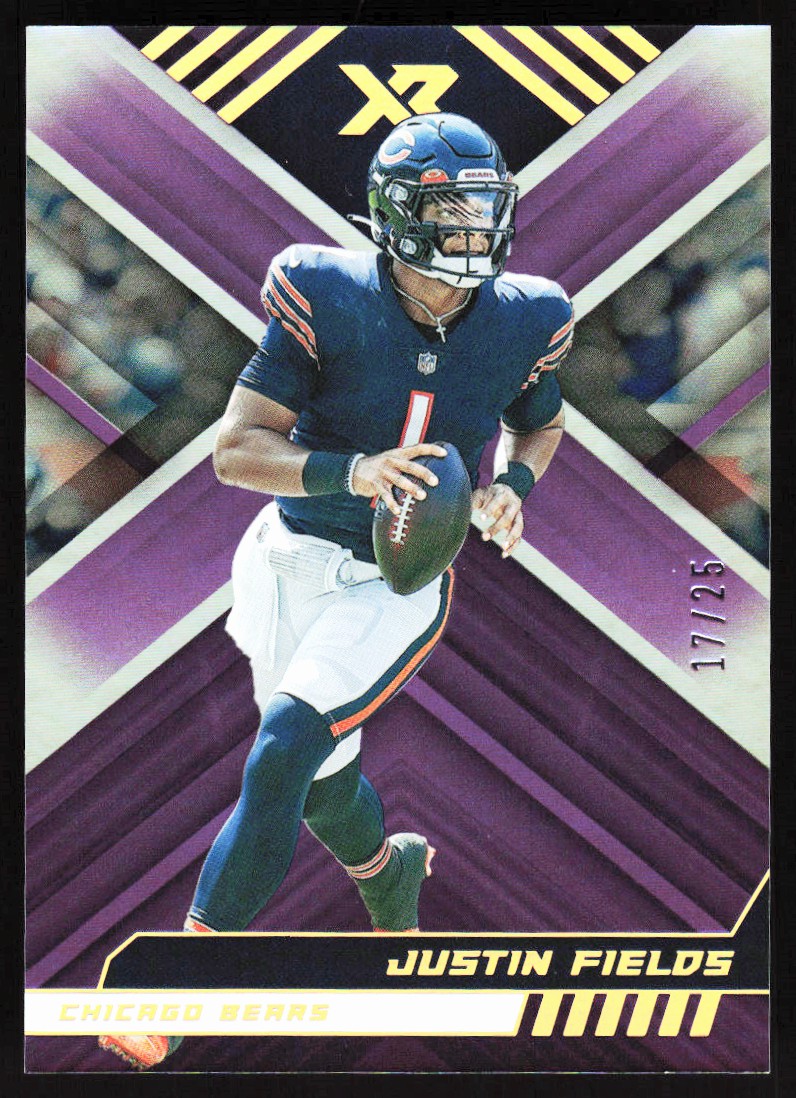 2022 PANINI XR PURPLE JUSTIN FIELDS 17/25 CHICAGO BEARS #86