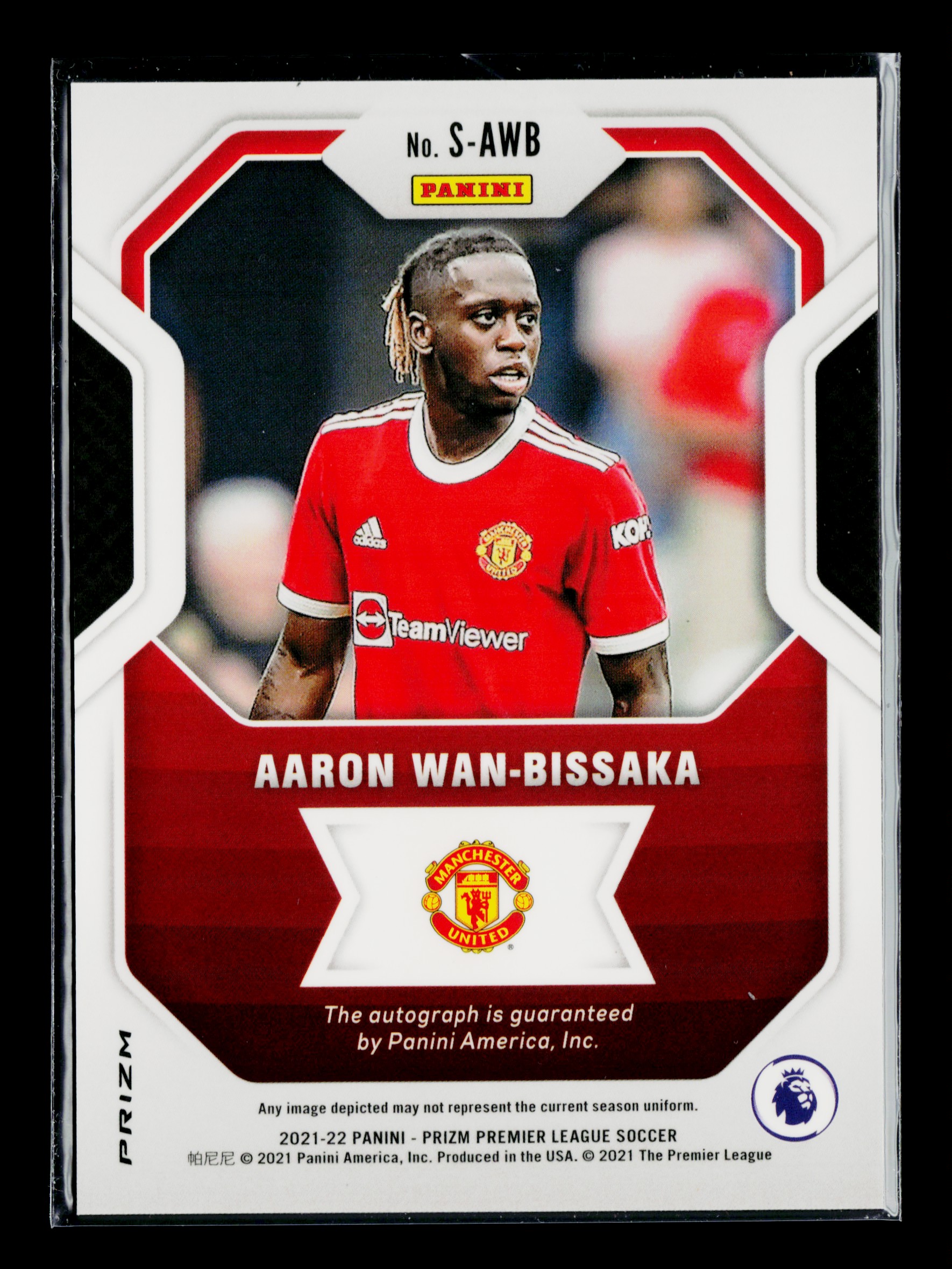 2021 Panini Prizm Premier Signatures Aaron Wan-Bissaka Auto