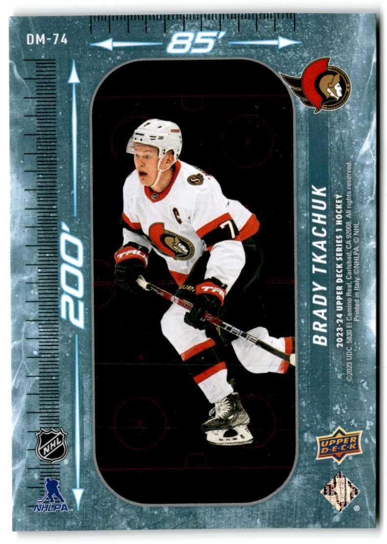 2023-24 Upper Deck Series 1 200' x 85' Brady Tkachuk #DM-74