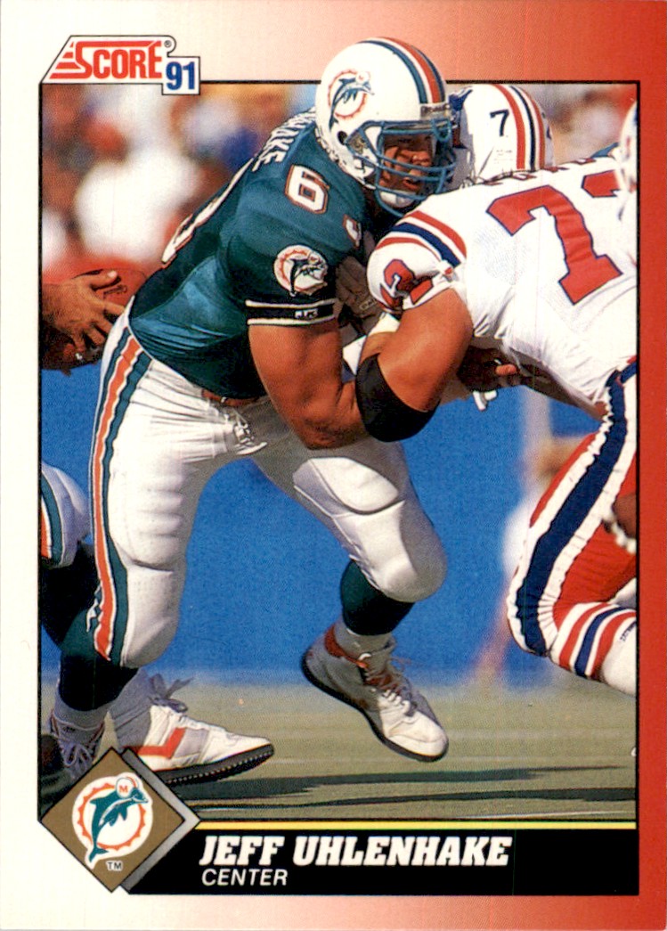 1991 Score Jeff Uhlenhake Miami Dolphins #149 NFL Football Sports