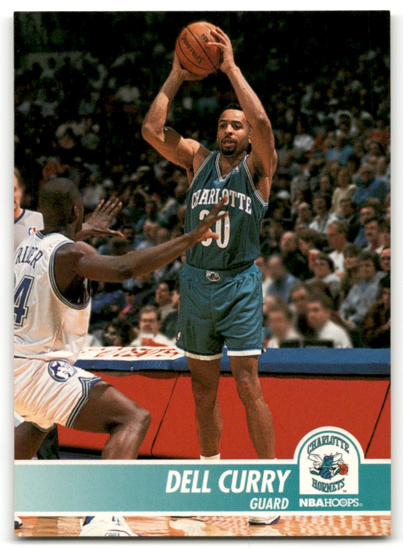 1994-95 NBA Hoops Basketball Card Dell Curry #18 Charlotte Hornets