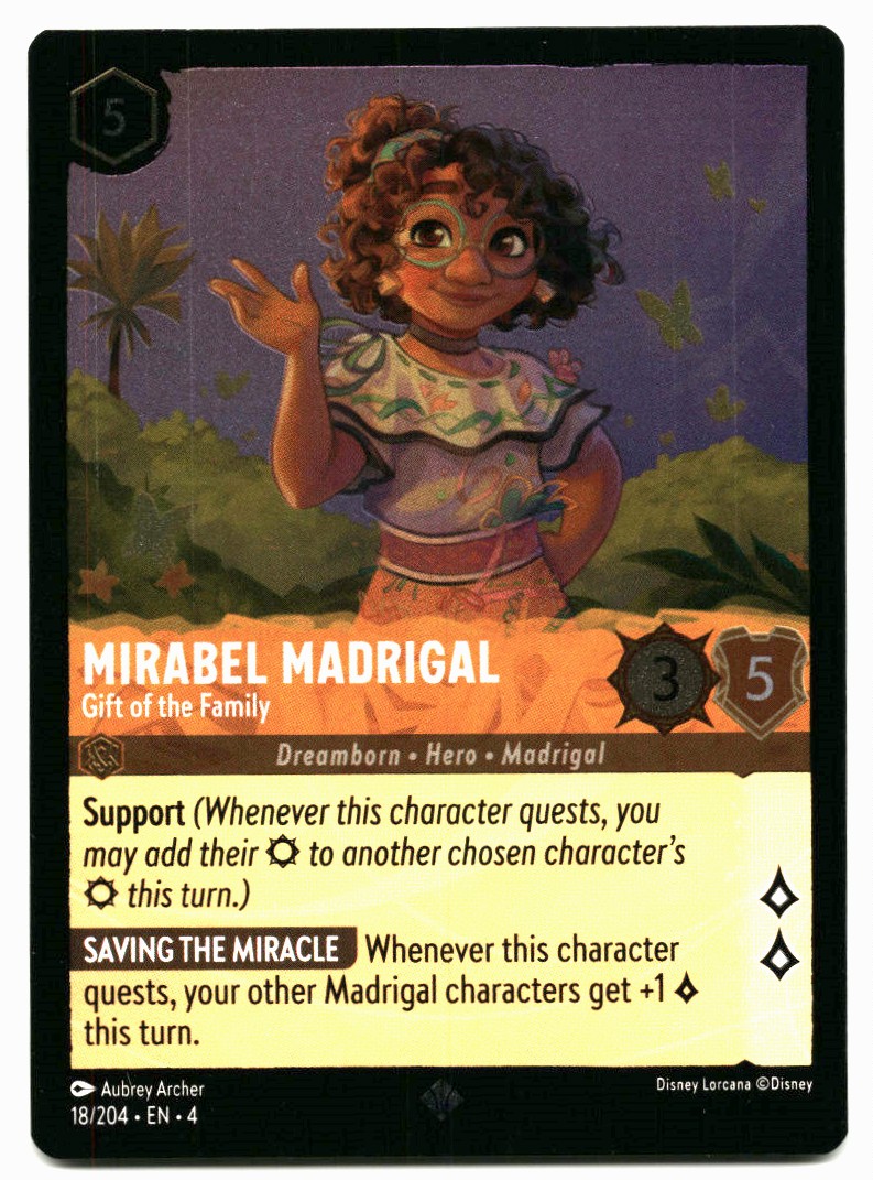 mirabel lorcana card - Shimmering Skies - Madrigal 2024 Disney Lorcana Trading Card
