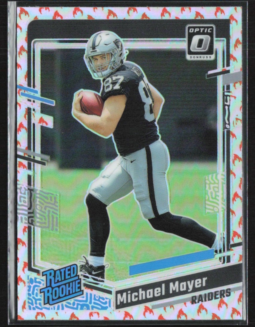 Michael Mayer 2023 Donruss Optic Fire RC #260 Las Vegas Raiders