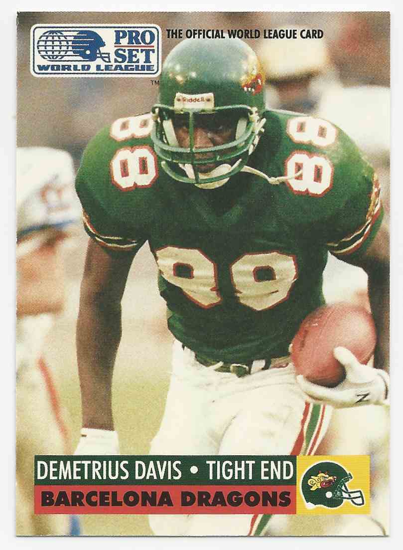 1991 Pro Set World League Of American Football Demetrius Davis #34 on  Kronozio