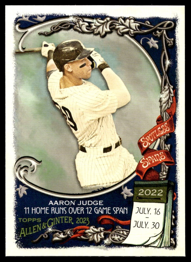 2023 Topps Allen & Ginter Spotless Spans Aaron Judge #SS-1