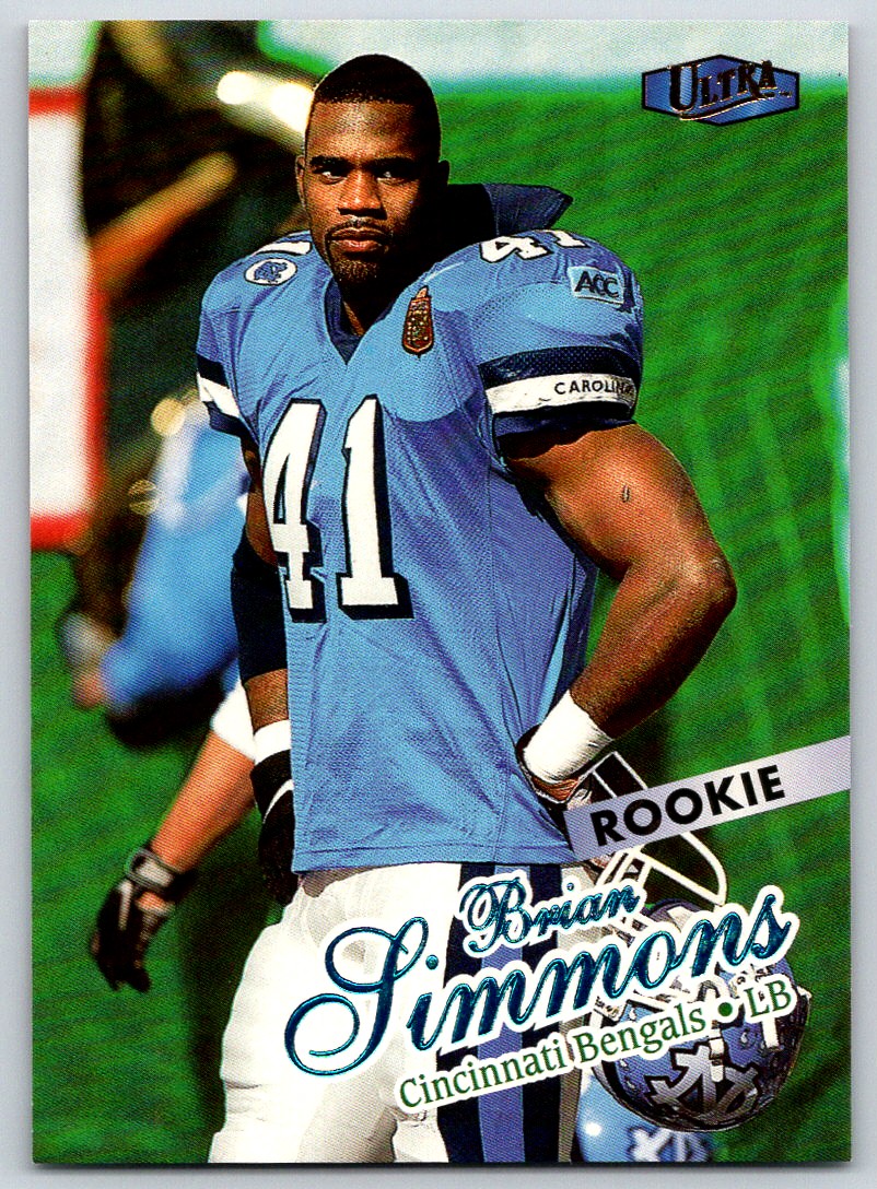 1998 Ultra BRIAN SIMMONS #205 UNC Tarheels / Cincinnati Bengals