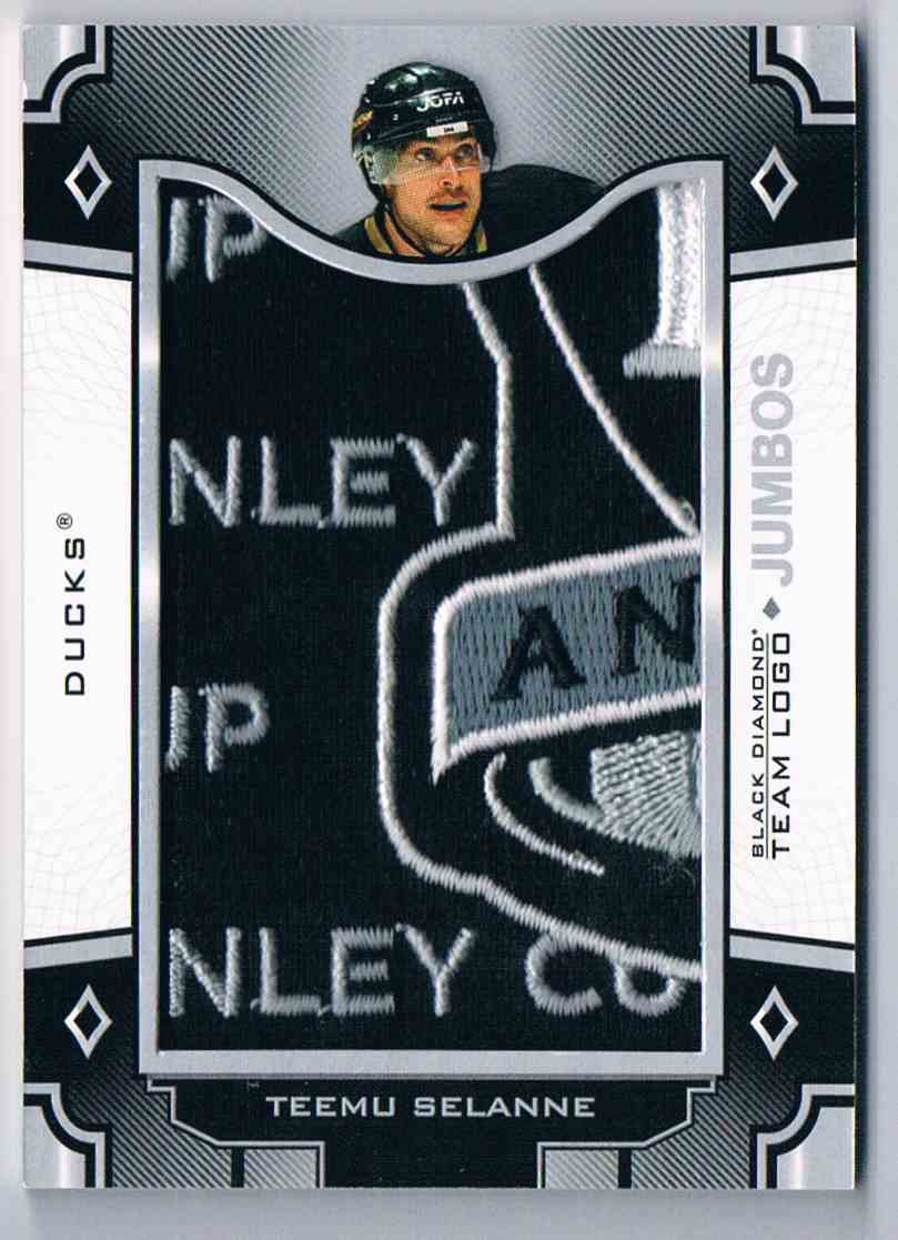 2017 18 Upper Deck Black Diamond Team Logo Jumbos Teemu Selanne B 2017 18 Upper Deck Black Diamond Team Logo Jumbos Teemu Selanne B