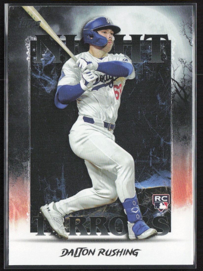 2025 Topps Update Night Terrors Dalton Rushing RC Dodgers #NT-24