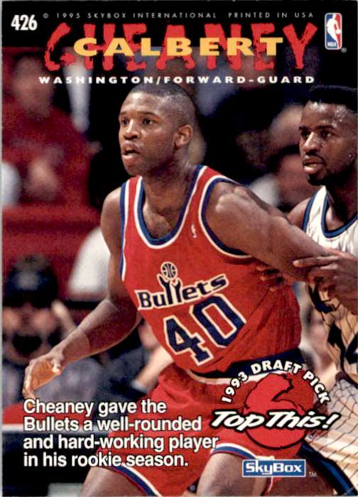 1994-95 Skybox NBA Hoops Sharone Wright Rookie - Calbert Cheaney on ...