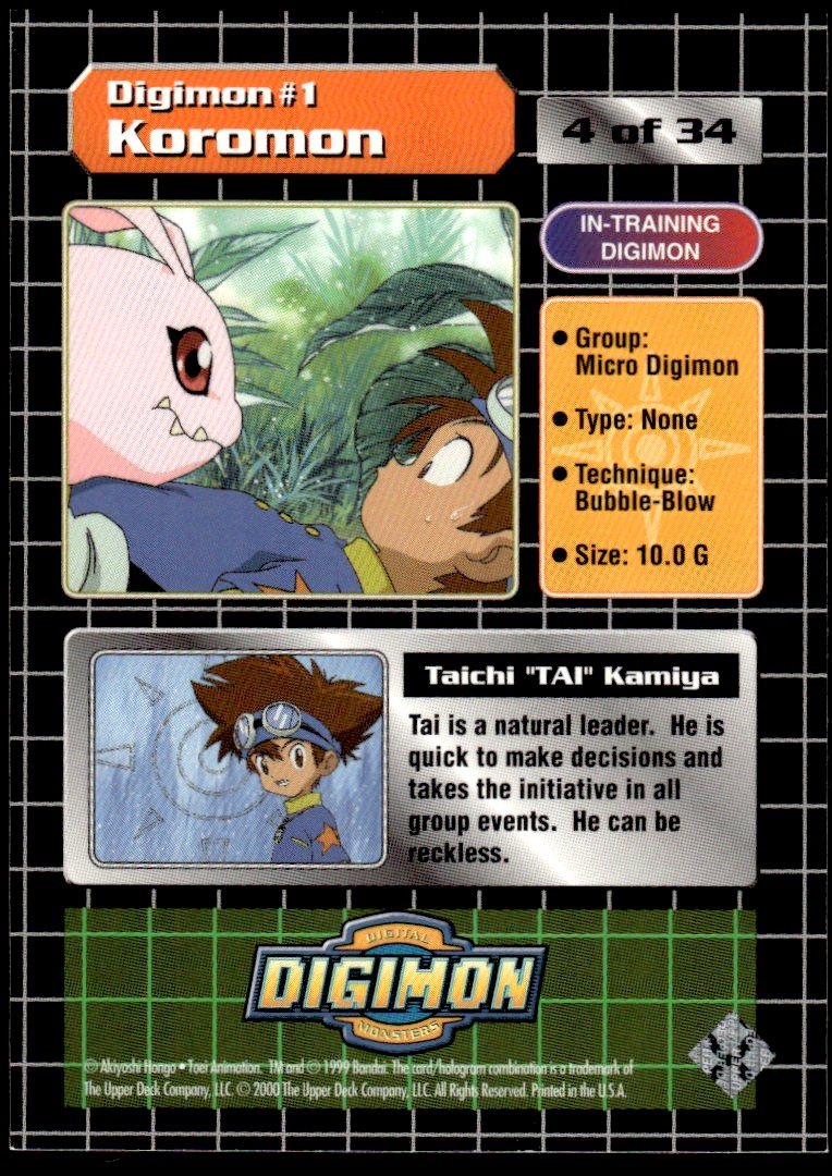 1999 Digimon Tai &amp; Koromon #1 on Kronozio