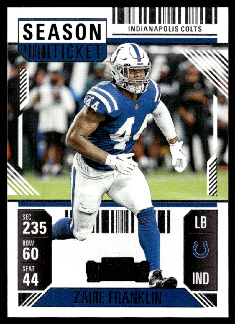 2024 Panini Contenders Season Ticket Zaire Franklin Indianapolis