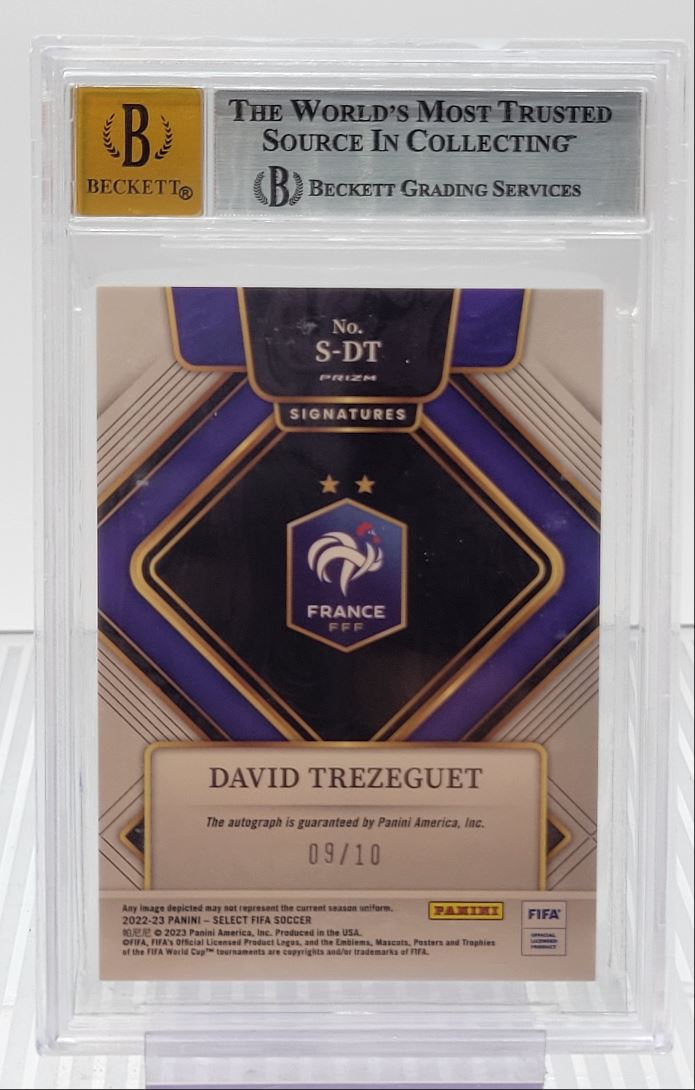 2022 SELECT FIFA AUTOGRAPH GOLD AUTO 10 DAVID TREZEGUET on Kronozio