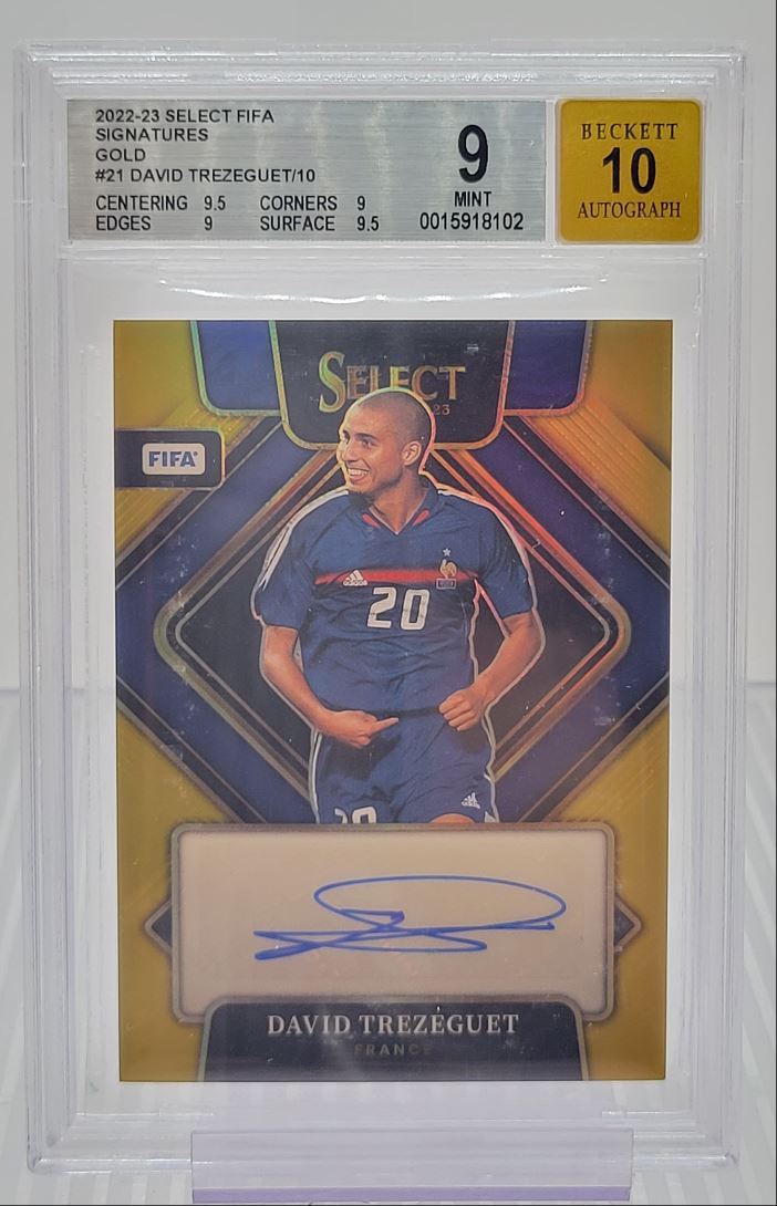 2022 SELECT FIFA AUTOGRAPH GOLD AUTO 10 DAVID TREZEGUET on Kronozio
