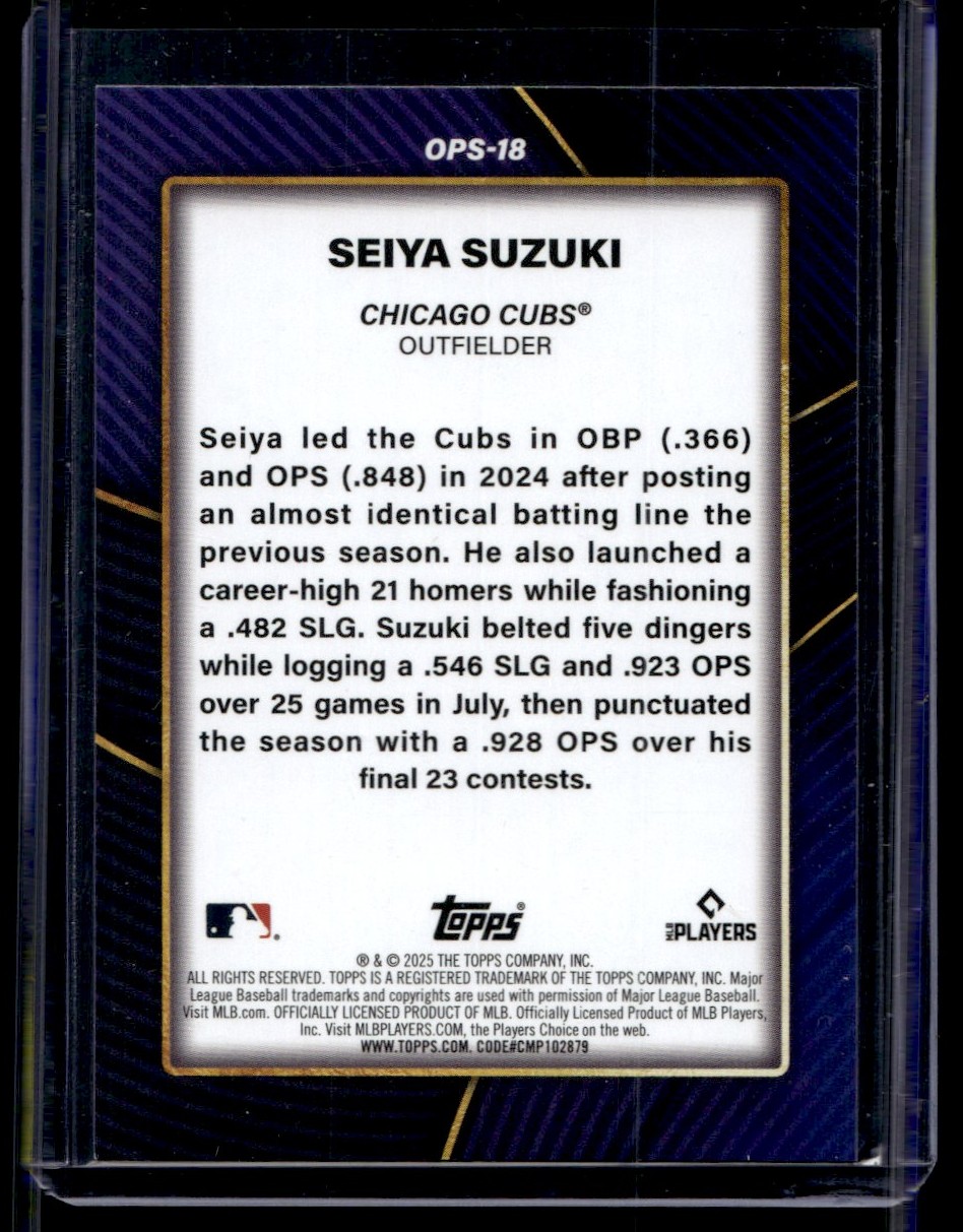 2025 Topps OPS Leaders Seiya Suzuki #OPS-18 on Kronozio