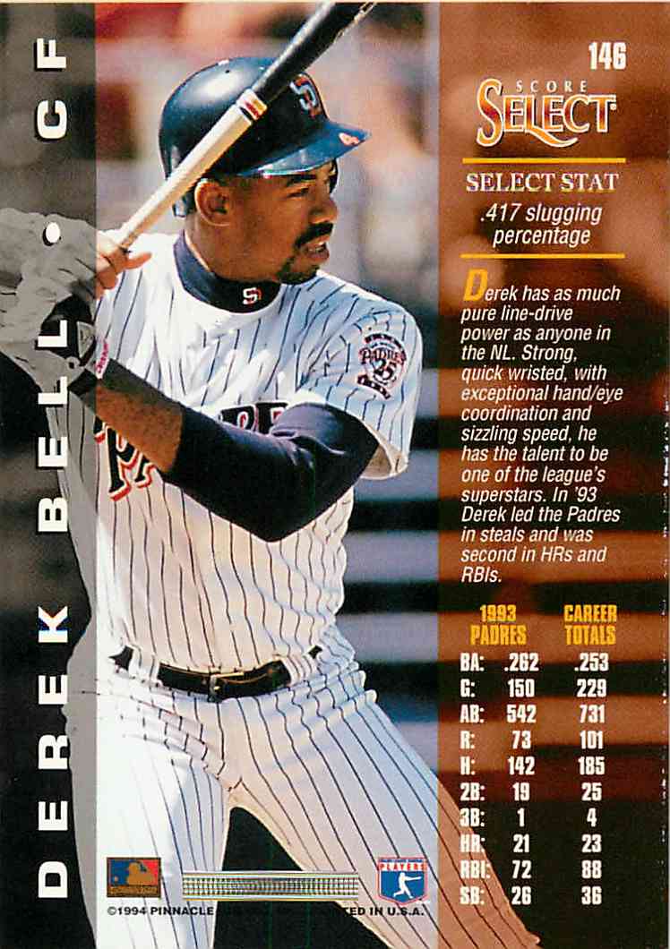 1994 Pinnacle Score Select Derek Bell 146 On Kronozio