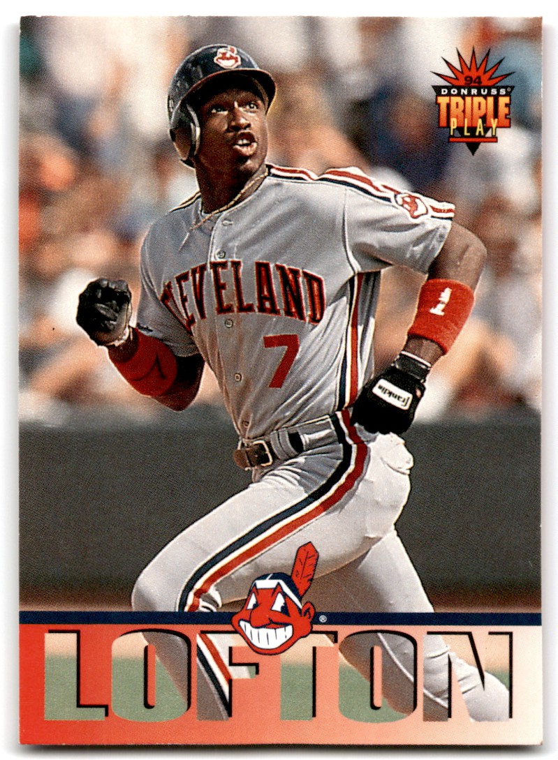 Kenny Lofton Autographed 1994 Donruss Triple Play Card #115