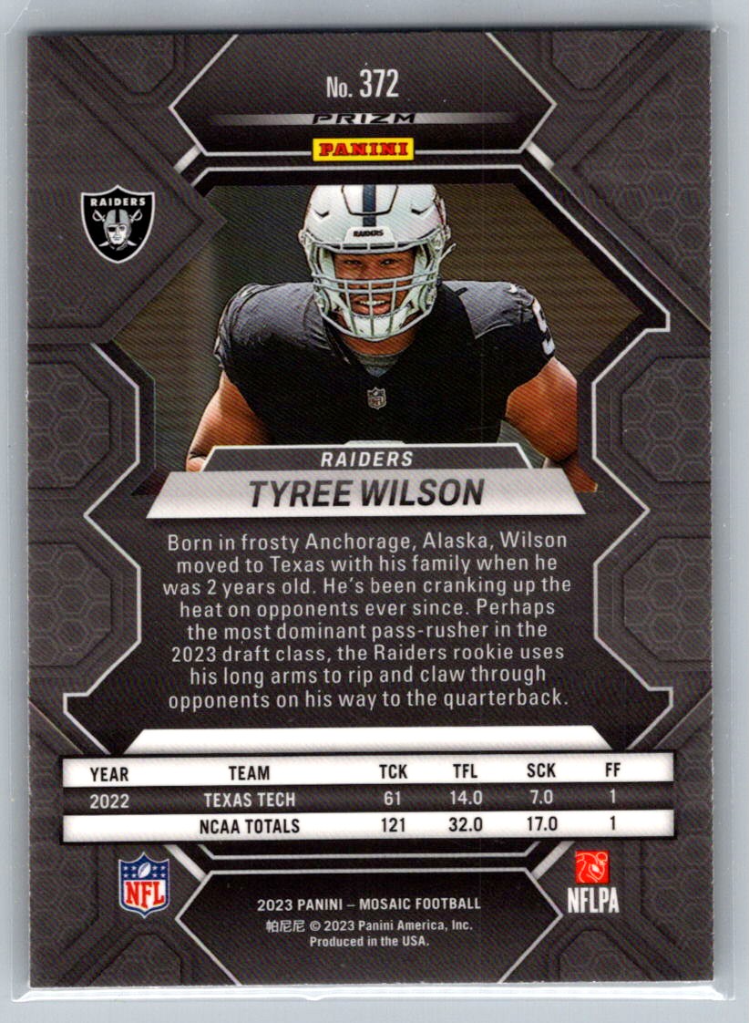 2023 Panini Prizm Rookie Tyree Wilson #363 on Kronozio