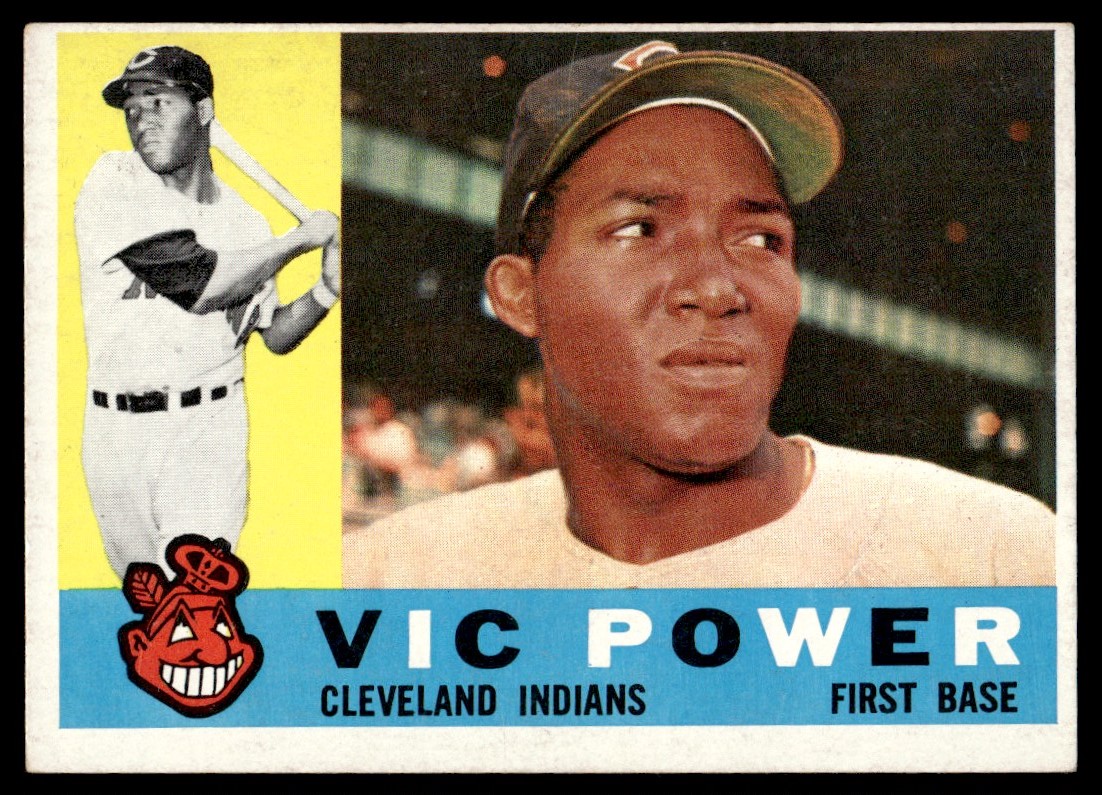 1960 Topps Baseball Card Vic Power Cleveland Indians #75 EX-MT | eBay