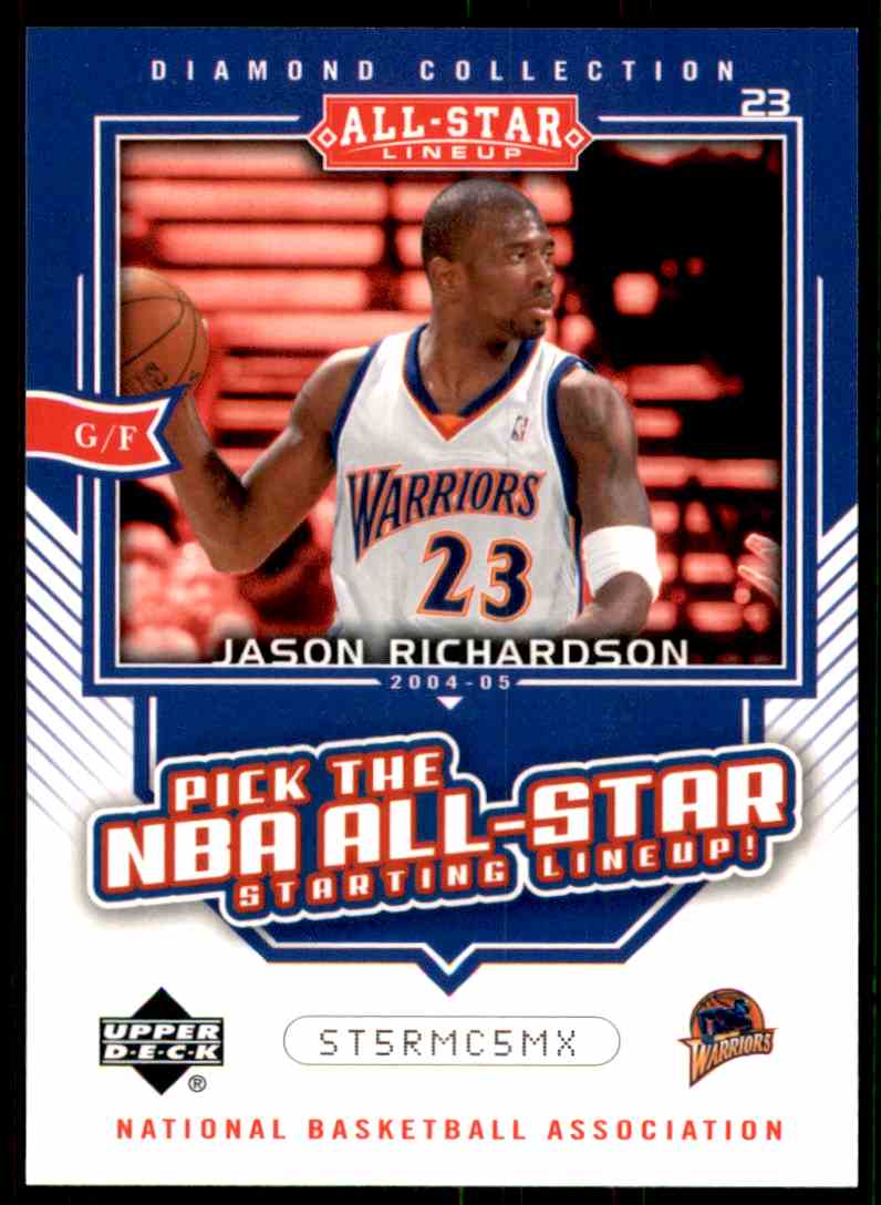 2004-05 Upper Deck All-Star Lineup Promos/eCards Jason Richardson #AS18 card front image